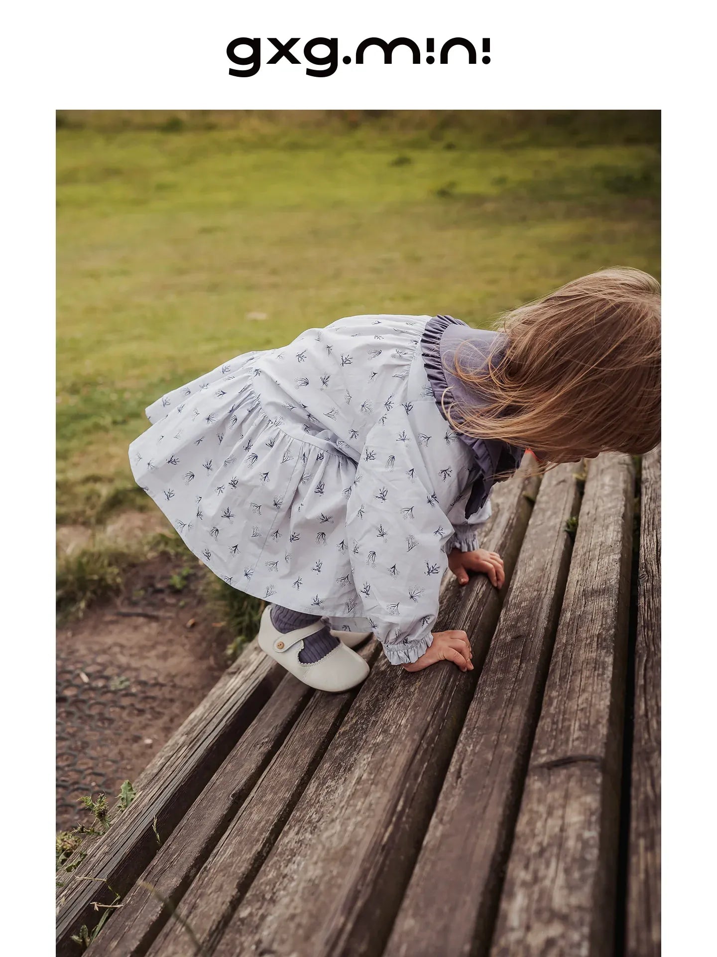 長袖ワンピース 長袖ワンピース 綿100% ビッグカラー 小花柄 プリンセスライン【mh0011333】