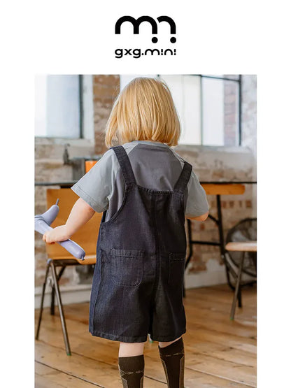 オーバーオール anti-fading denim shorts【mh0009504】