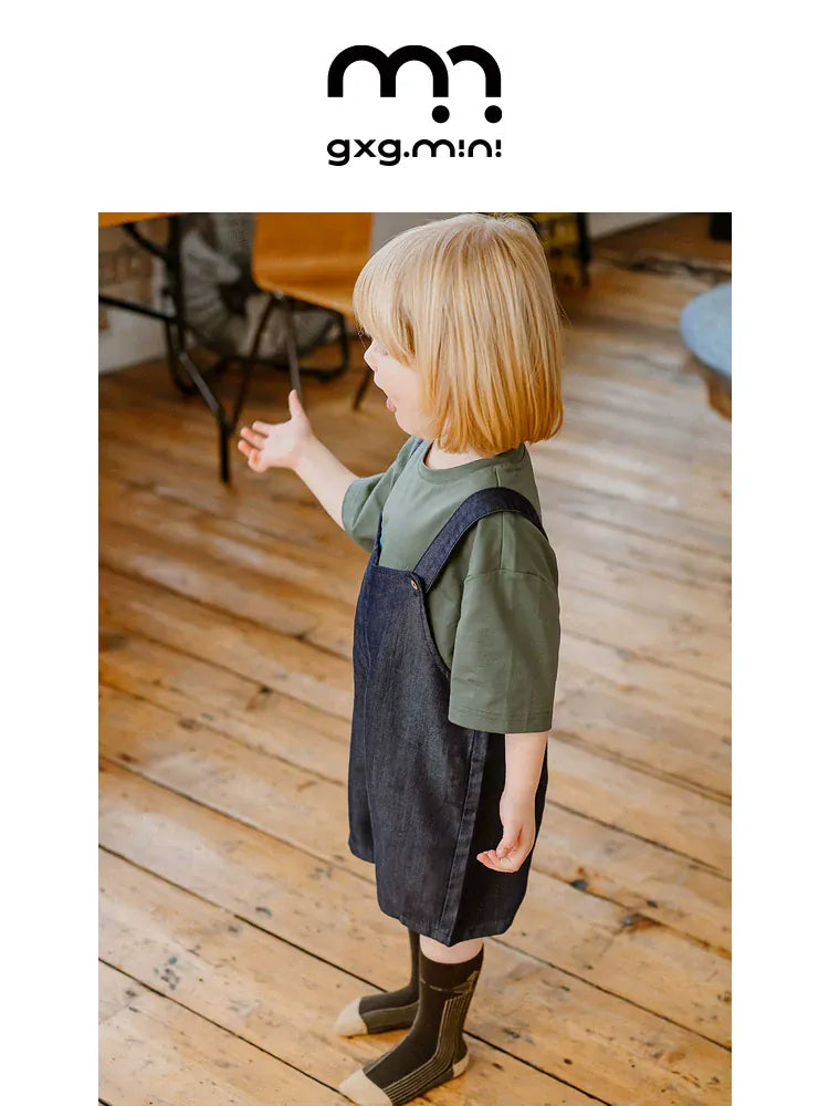 オーバーオール anti-fading denim shorts【mh0009504】