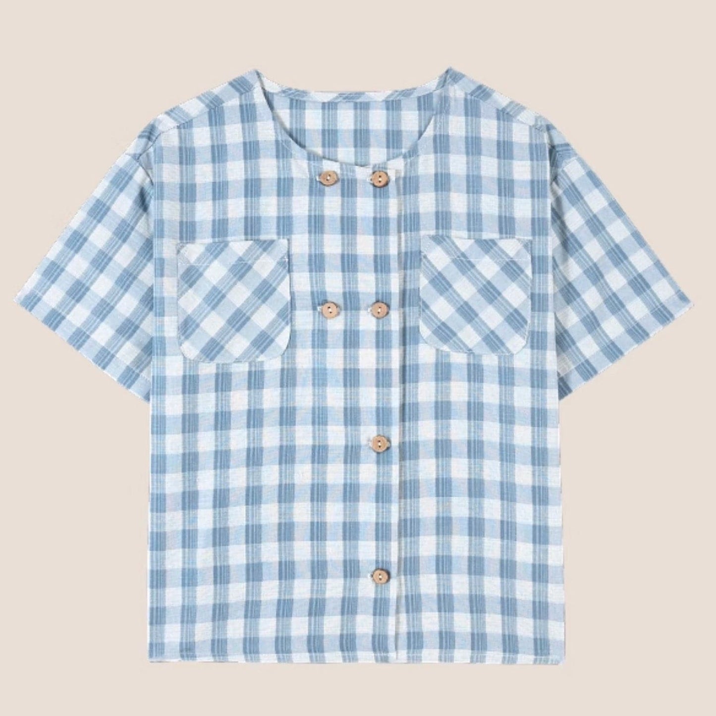 半袖シャツ・ブラウス Blue Gray / 90cm breathable short-sleeved T-shirt【mh0009517】