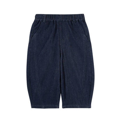 デニムパンツ Denim Blue / 90cm ロングパンツ デニム素材 バルーンシルエット ゆったり 無地【mh0011329】