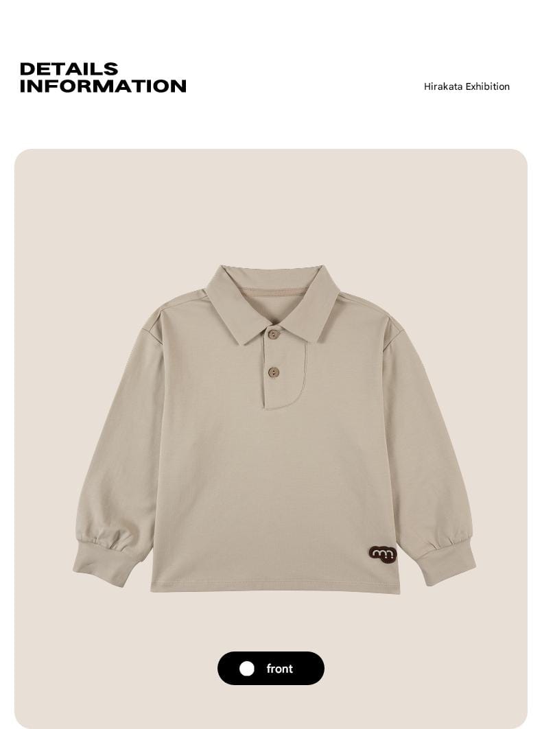 長袖シャツ・ブラウス 長袖ポロシャツ プルオーバー 無地 北欧風 ブラウス【mh0011308】