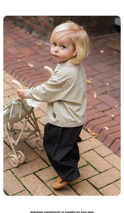 長袖シャツ・ブラウス 長袖ポロシャツ プルオーバー 無地 北欧風 ブラウス【mh0011308】