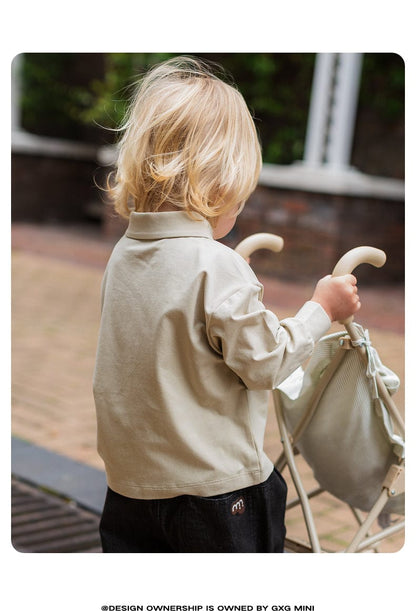 長袖シャツ・ブラウス 長袖ポロシャツ プルオーバー 無地 北欧風 ブラウス【mh0011308】