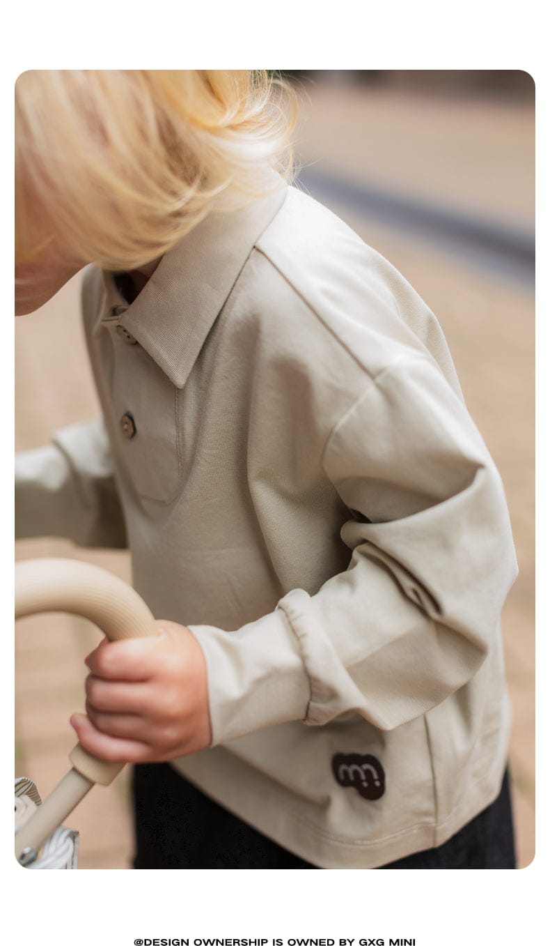 長袖シャツ・ブラウス 長袖ポロシャツ プルオーバー 無地 北欧風 ブラウス【mh0011308】