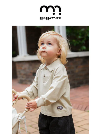 長袖シャツ・ブラウス 長袖ポロシャツ プルオーバー 無地 北欧風 ブラウス【mh0011308】