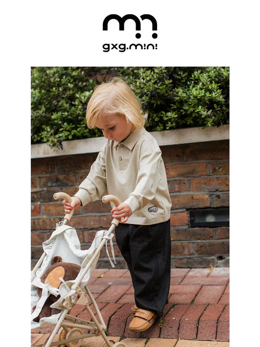 長袖シャツ・ブラウス 長袖ポロシャツ プルオーバー 無地 北欧風 ブラウス【mh0011308】