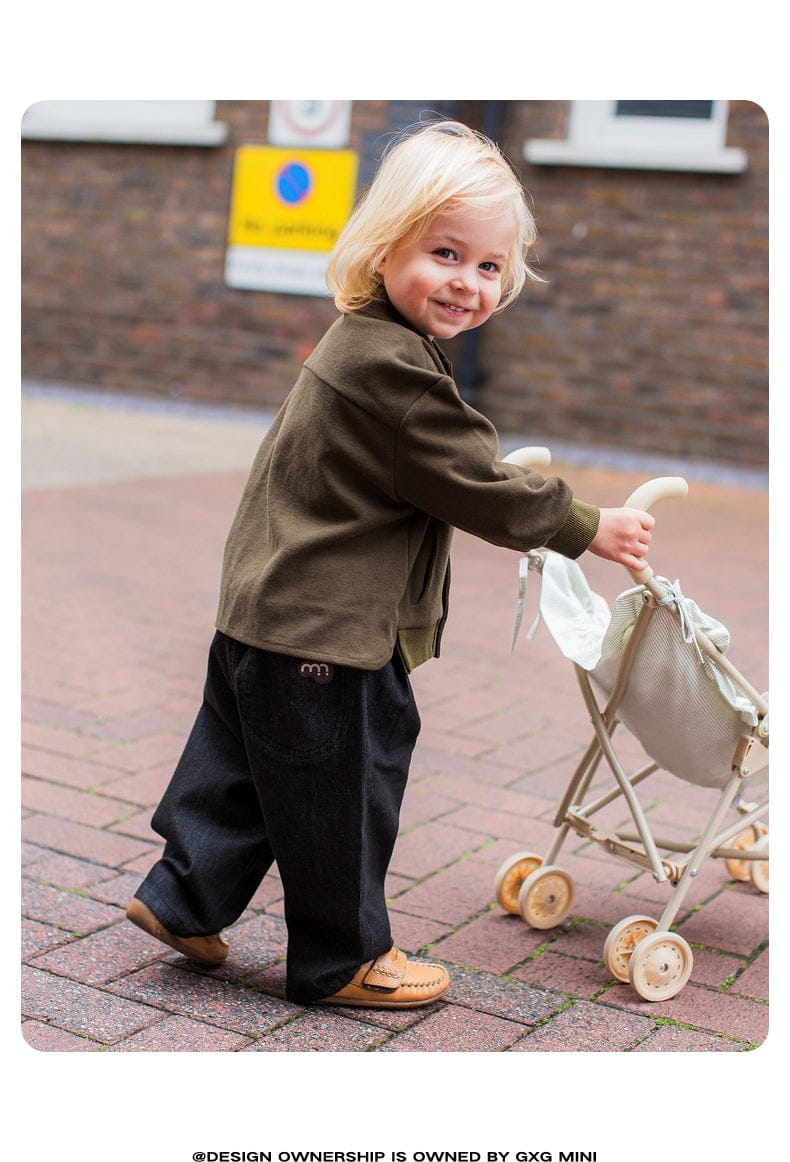 デニムパンツ ロングデニムパンツ ジーンズ素材 ストレート ゆるシルエット ゆったり【mh0011309】