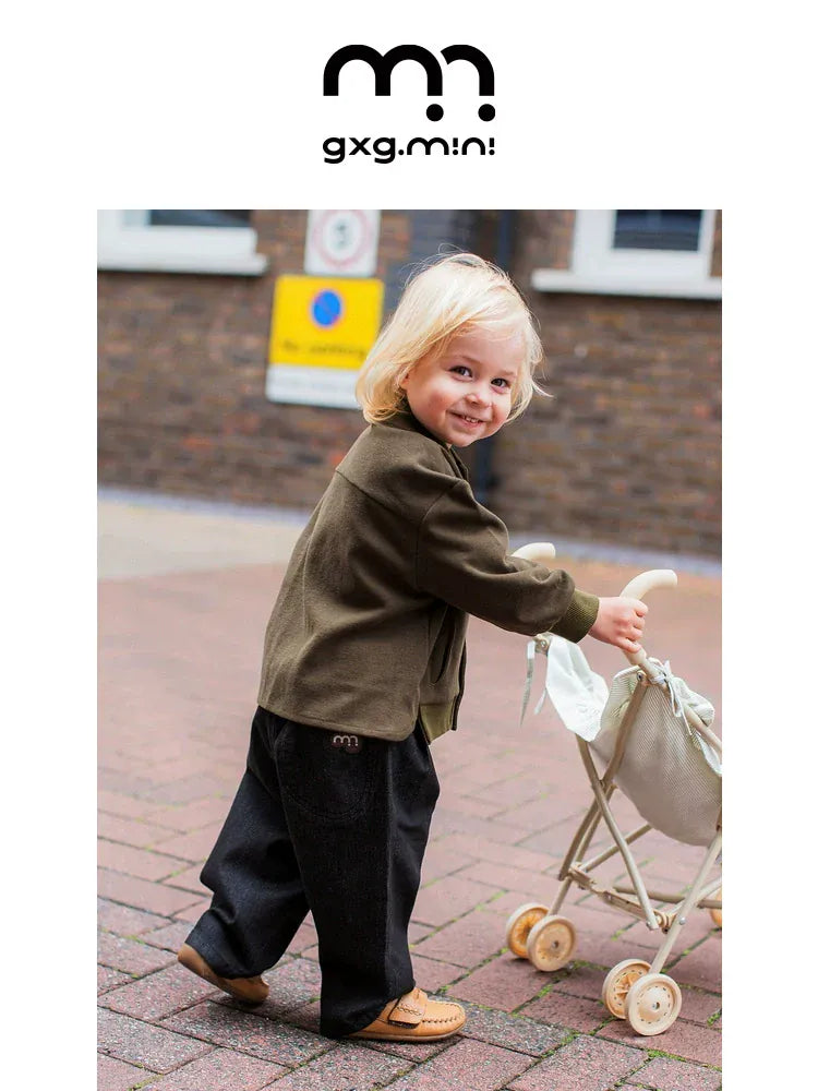 デニムパンツ ロングデニムパンツ ジーンズ素材 ストレート ゆるシルエット ゆったり【mh0011309】