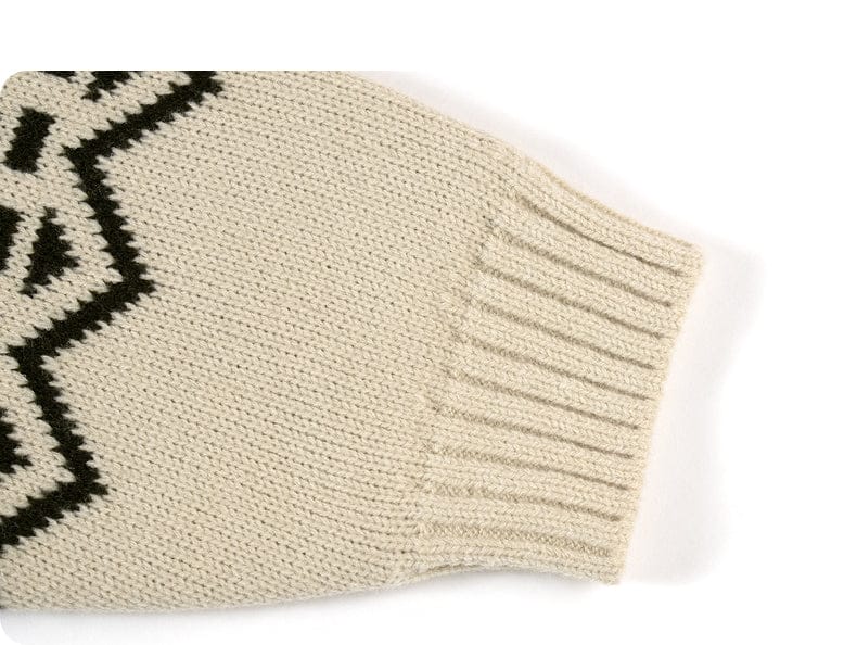 カーディガン・パーカー 長袖カーディガン フェアアイル柄 ニット素材 襟付きジャケット ボタン【mh0011310】