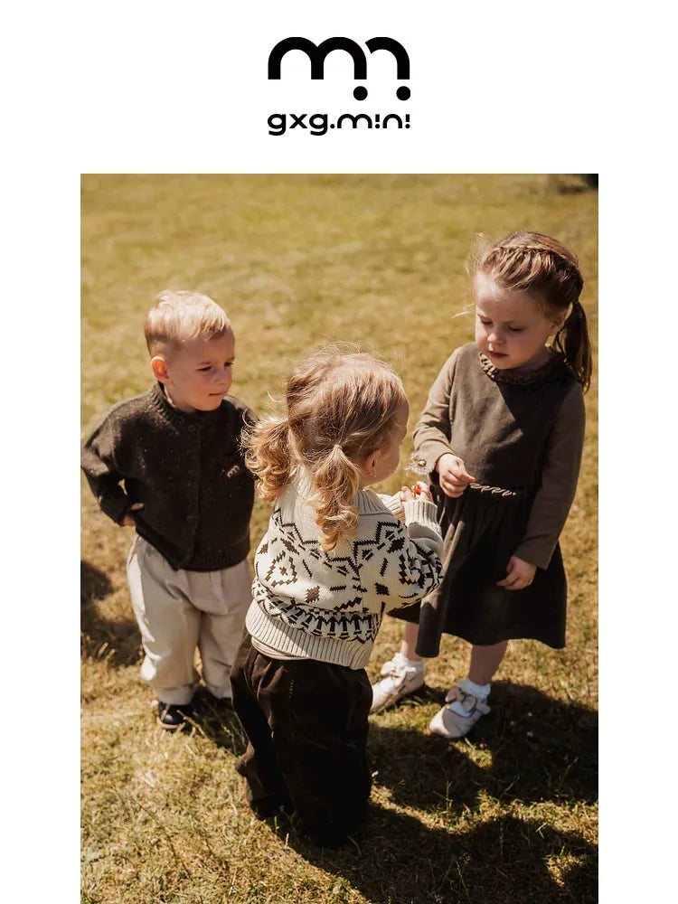 カーディガン・パーカー 長袖カーディガン フェアアイル柄 ニット素材 襟付きジャケット ボタン【mh0011310】