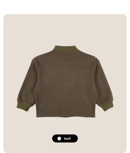 カーディガン・パーカー 長袖カーディガン ニット素材 スタンドカラー リブ袖 カジュアル【mh0011312】