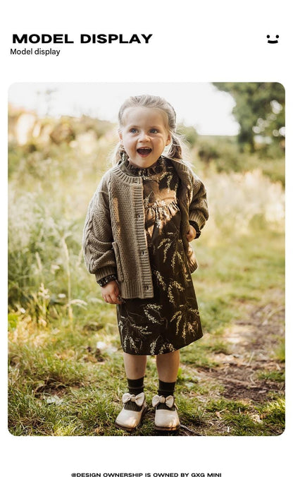 カーディガン・パーカー 長袖カーディガン ウール混紡 ケーブル編み クルーネック ボタン【mh0011315】