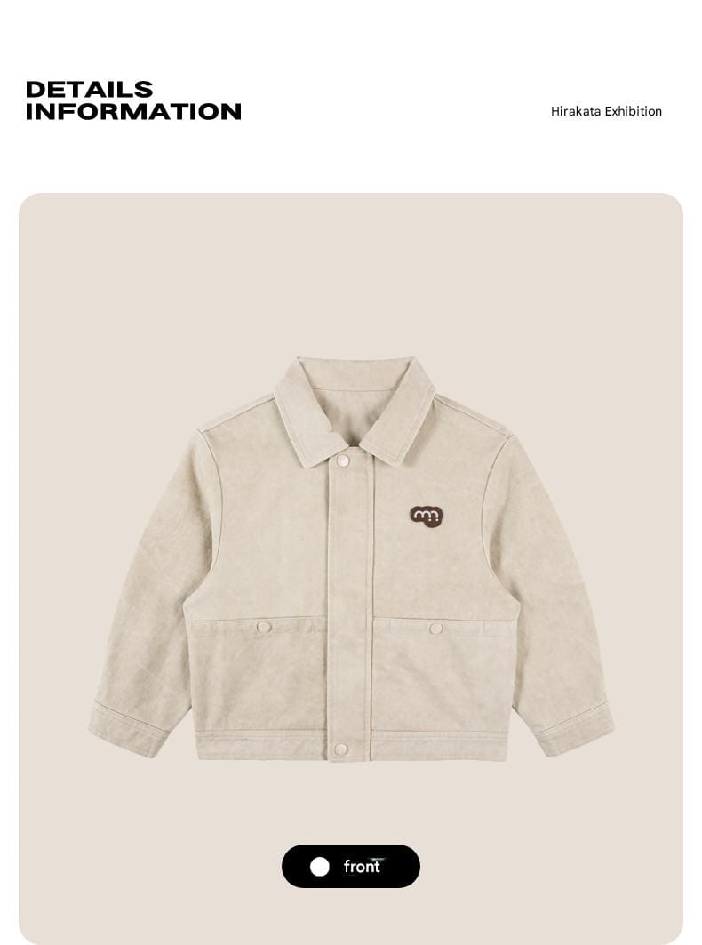 ショートコート・ジャケット・ジャンパー 長袖アウター スタンドカラー 無地 シンプル ボタン【mh0011316】