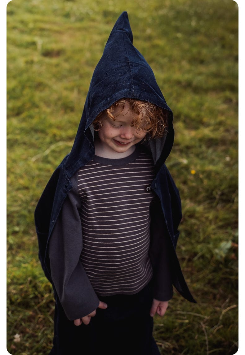 ショートコート・ジャケット・ジャンパー 長袖ジャケット デニム素材 フード付き ポンチョ風 アウター【mh0011317】