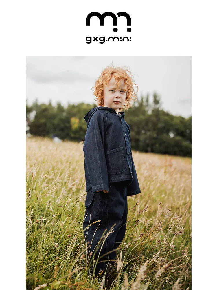 ショートコート・ジャケット・ジャンパー 長袖ジャケット デニム素材 フード付き ポンチョ風 アウター【mh0011317】