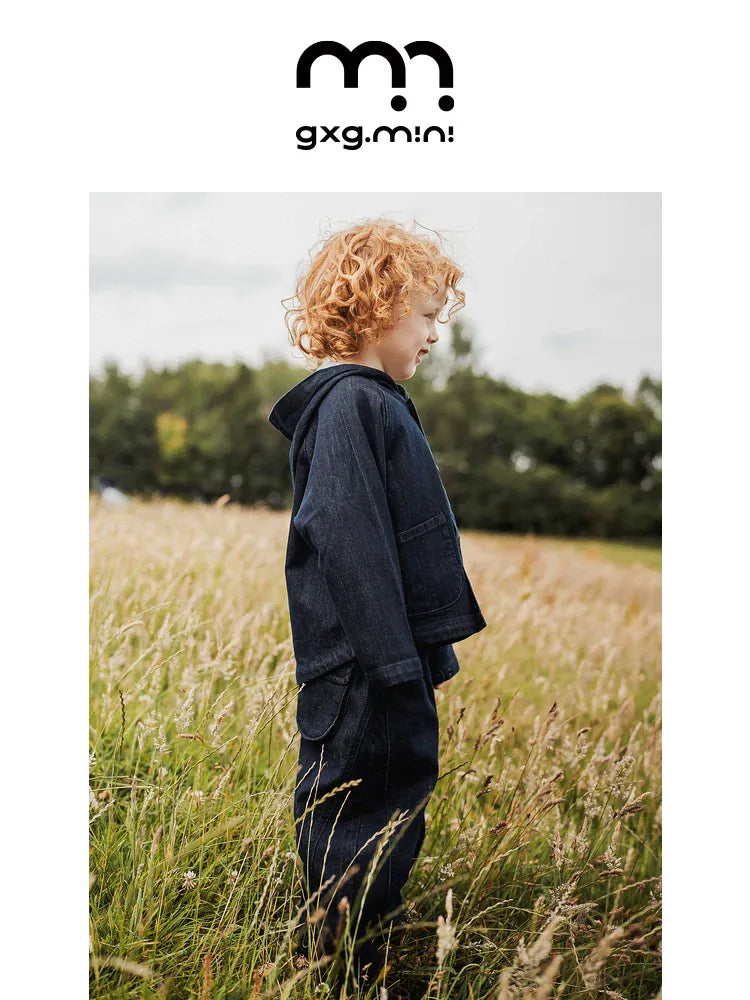 ショートコート・ジャケット・ジャンパー 長袖ジャケット デニム素材 フード付き ポンチョ風 アウター【mh0011317】