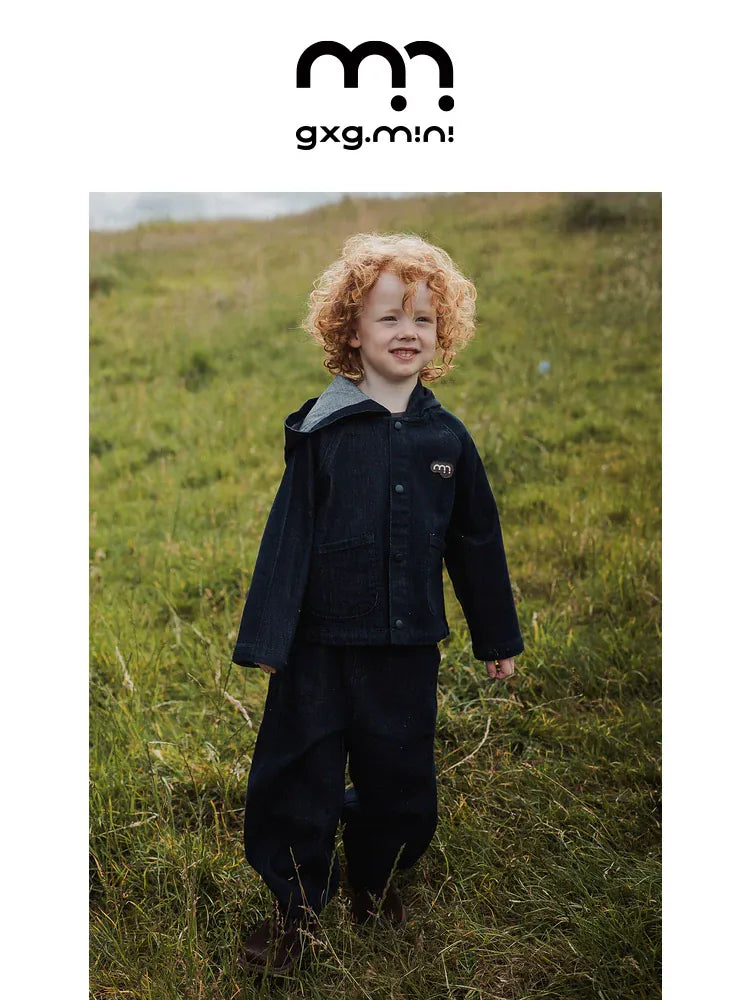 ショートコート・ジャケット・ジャンパー 長袖ジャケット デニム素材 フード付き ポンチョ風 アウター【mh0011317】