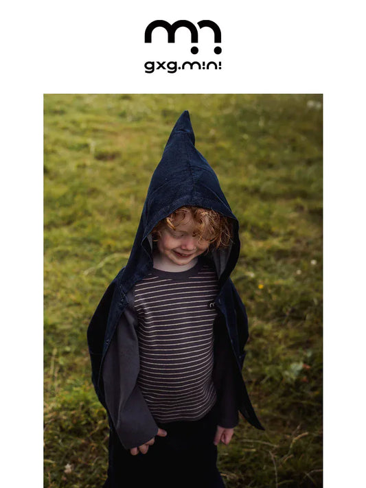 ショートコート・ジャケット・ジャンパー 長袖ジャケット デニム素材 フード付き ポンチョ風 アウター【mh0011317】