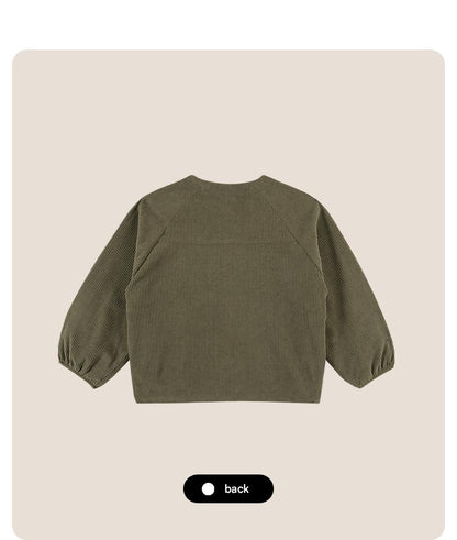 ショートコート・ジャケット・ジャンパー 長袖ジャケット コーデュロイ ノーカラー レトロ アウター【mh0011318】