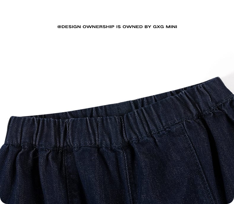 デニムパンツ ロングパンツ デニム素材 ストレート ゆるシルエット 無地 カジュアル【mh0011324】