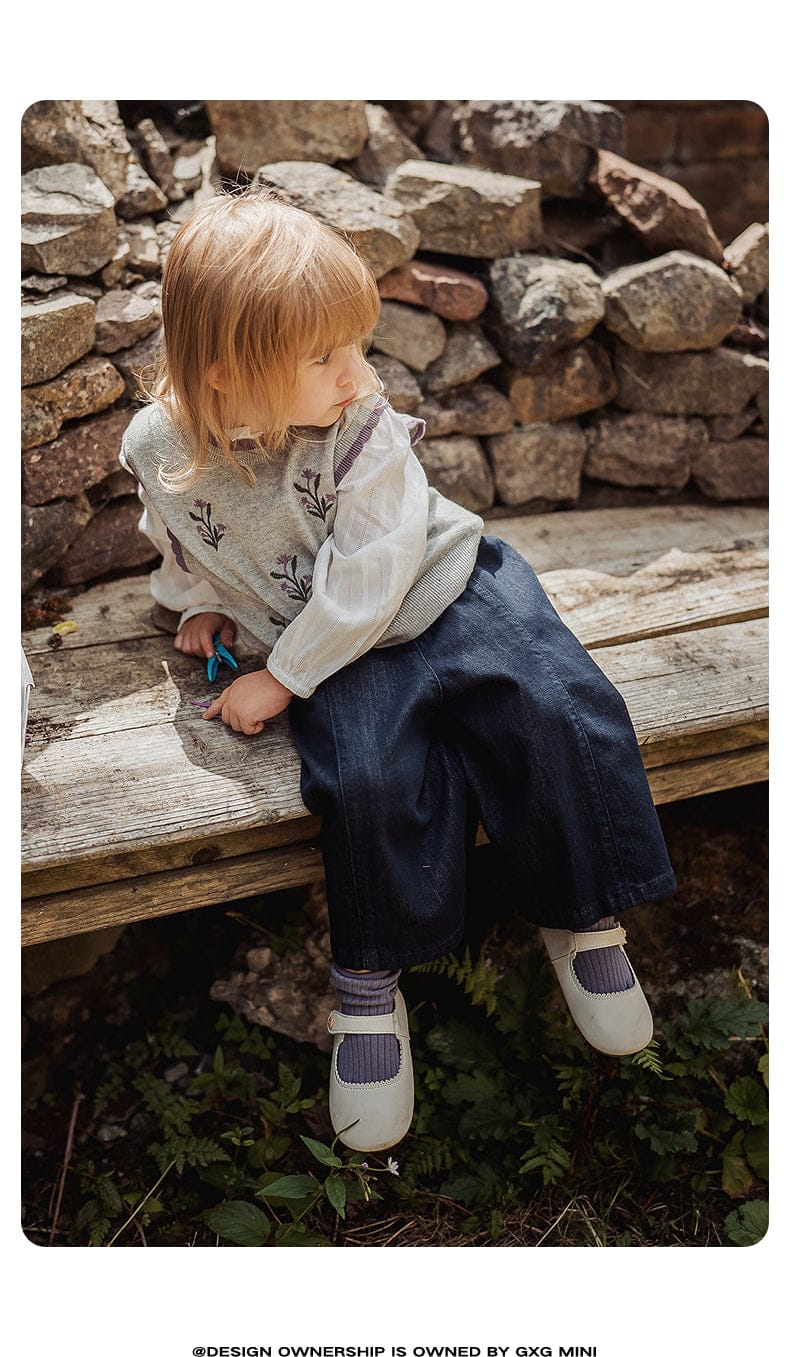 デニムパンツ ロングパンツ デニム素材 ストレート ゆるシルエット 無地 カジュアル【mh0011324】