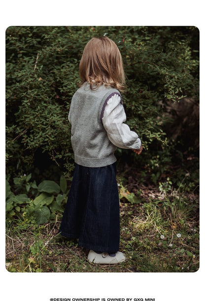 デニムパンツ ロングパンツ デニム素材 ストレート ゆるシルエット 無地 カジュアル【mh0011324】