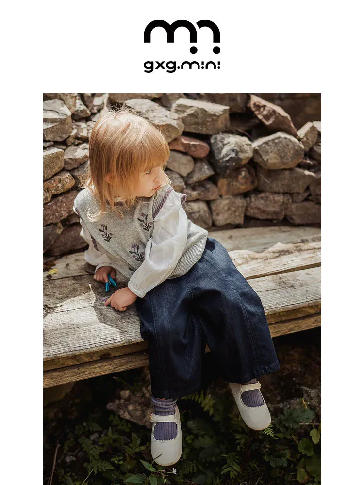 デニムパンツ ロングパンツ デニム素材 ストレート ゆるシルエット 無地 カジュアル【mh0011324】