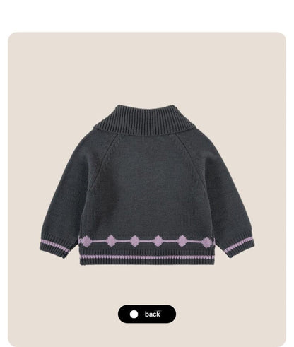 カーディガン・パーカー 長袖カーディガン ウール混紡 ビッグカラー レトロ アウター【mh0011328】