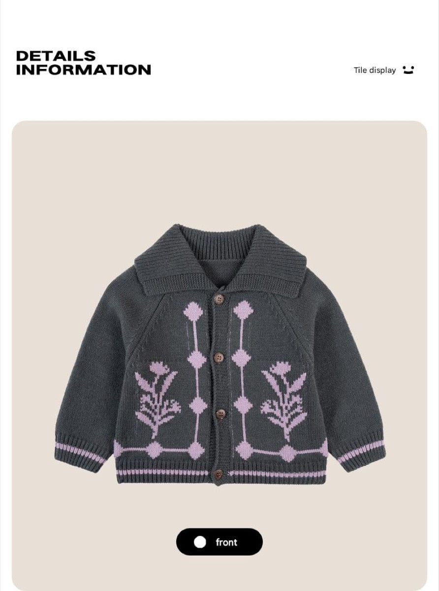 カーディガン・パーカー 長袖カーディガン ウール混紡 ビッグカラー レトロ アウター【mh0011328】