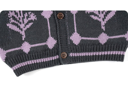 カーディガン・パーカー 長袖カーディガン ウール混紡 ビッグカラー レトロ アウター【mh0011328】