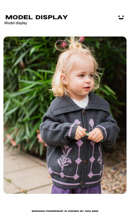 カーディガン・パーカー 長袖カーディガン ウール混紡 ビッグカラー レトロ アウター【mh0011328】