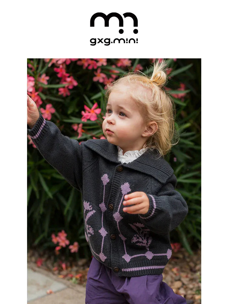 カーディガン・パーカー 長袖カーディガン ウール混紡 ビッグカラー レトロ アウター【mh0011328】