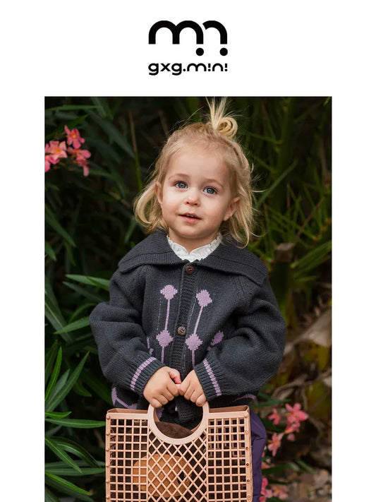 カーディガン・パーカー 長袖カーディガン ウール混紡 ビッグカラー レトロ アウター【mh0011328】