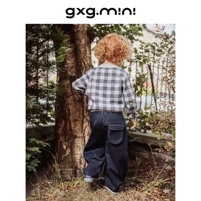 デニムパンツ ロングパンツ デニム素材 バルーンシルエット ゆったり 無地【mh0011329】