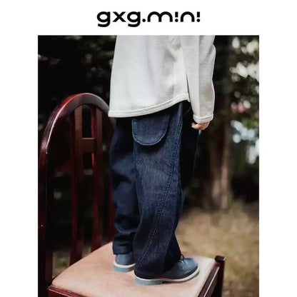 デニムパンツ ロングパンツ デニム素材 バルーンシルエット ゆったり 無地【mh0011329】