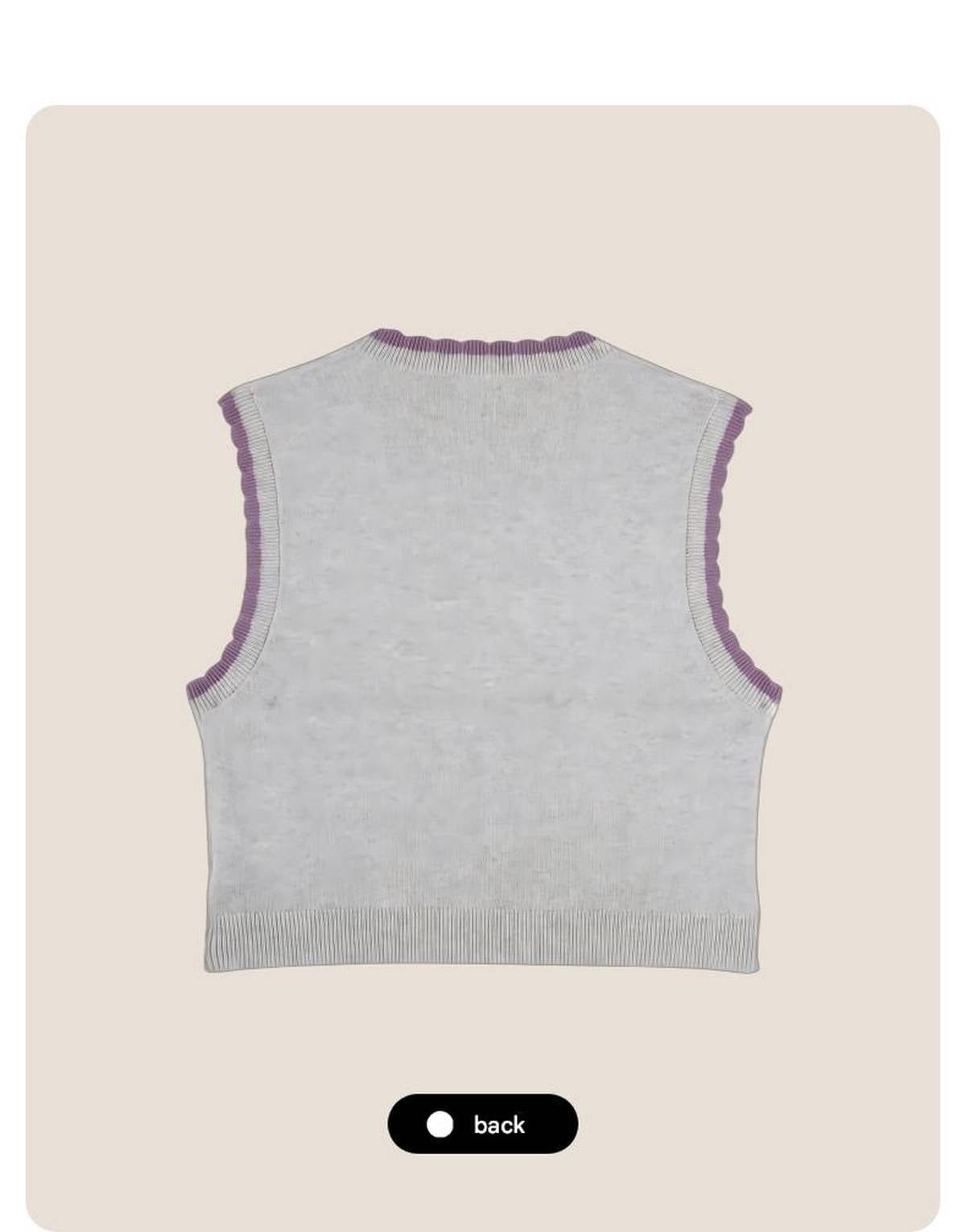 ベスト ニットベスト 刺繍デザイン 綿素材 クルーネック プルオーバー【mh0011331】