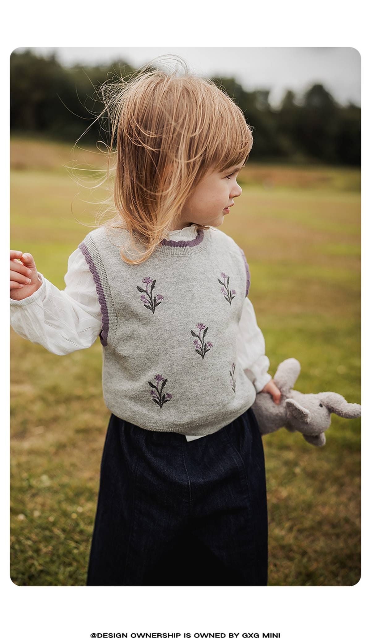 ベスト ニットベスト 刺繍デザイン 綿素材 クルーネック プルオーバー【mh0011331】