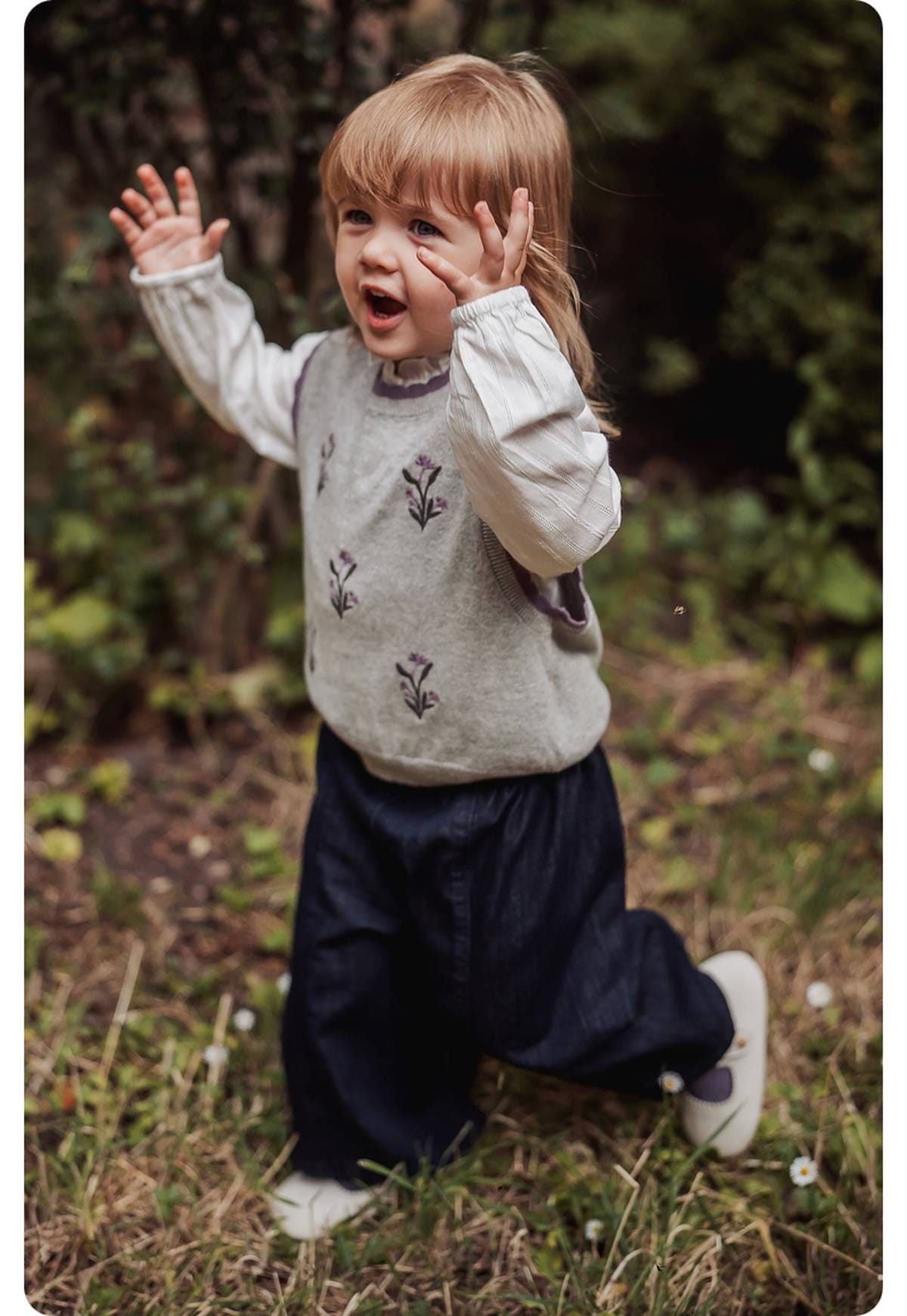 ベスト ニットベスト 刺繍デザイン 綿素材 クルーネック プルオーバー【mh0011331】