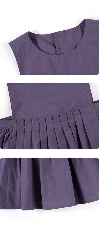 ノースリーブワンピース ジャンパースカート 無地 サロペットワンピース プリンセスライン【mh0011336】