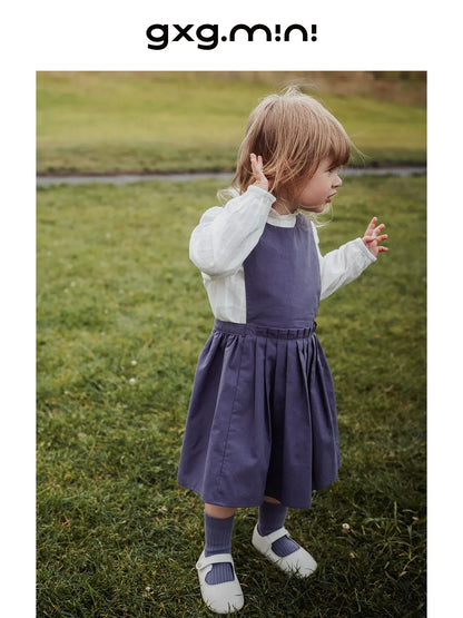 ノースリーブワンピース ジャンパースカート 無地 サロペットワンピース プリンセスライン【mh0011336】