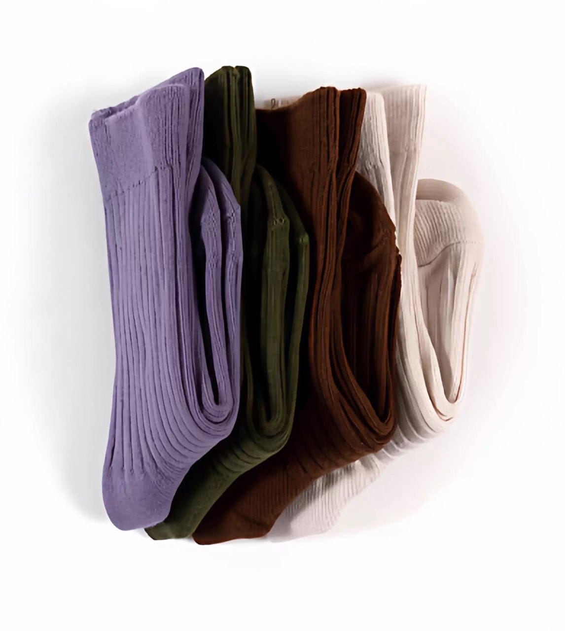 ベビー用靴下・タイツ One Size キッズソックス ミドル丈 リブ素材 ストレッチ 無地 カラーソックス 5足セット【mh0011321】