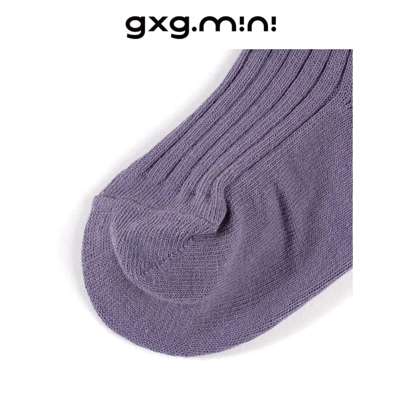 ベビー用靴下・タイツ One Size キッズソックス ミドル丈 リブ素材 ストレッチ 無地 カラーソックス 5足セット【mh0011321】