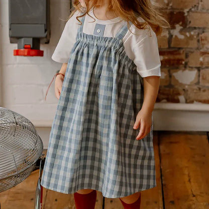 ノースリーブワンピース plaid suspender skirt【mh0009516】