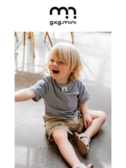 半袖Tシャツ simple cotton short-sleeved T-shirt【mh0009511】