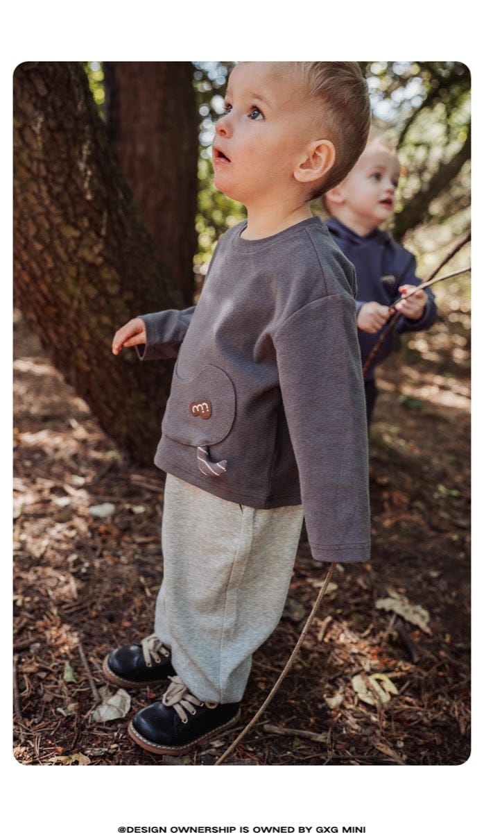 長袖Tシャツ 長袖Tシャツ クルーネック アップリケ プリント 綿素材 ストレッチ【mh0011327】