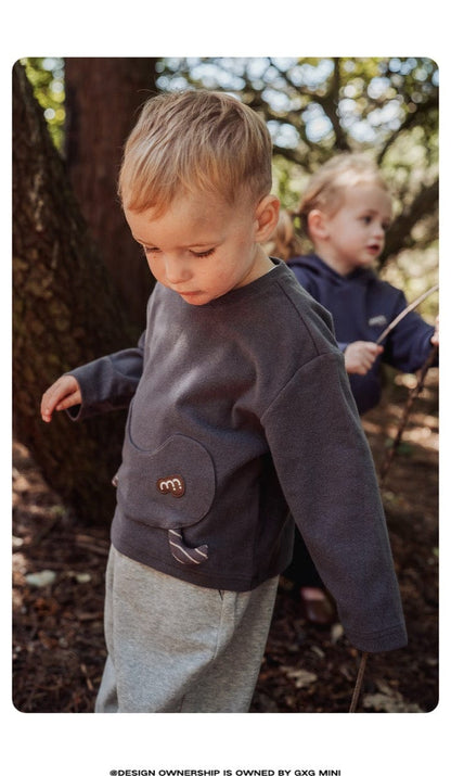 長袖Tシャツ 長袖Tシャツ クルーネック アップリケ プリント 綿素材 ストレッチ【mh0011327】