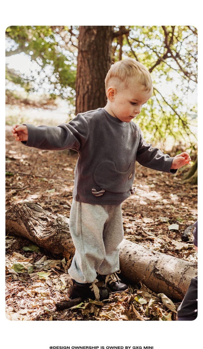 長袖Tシャツ 長袖Tシャツ クルーネック アップリケ プリント 綿素材 ストレッチ【mh0011327】