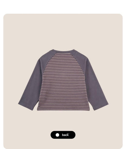 長袖Tシャツ 長袖Tシャツ クルーネック ボーダー柄 綿素材 ストレッチ【mh0011330】