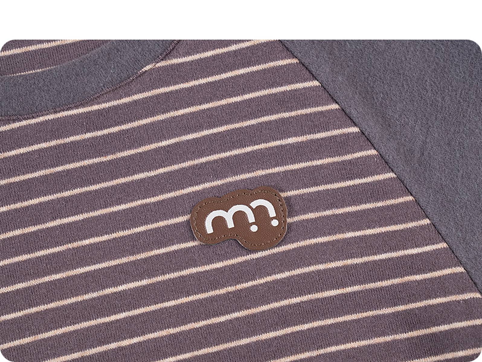 長袖Tシャツ 長袖Tシャツ クルーネック ボーダー柄 綿素材 ストレッチ【mh0011330】